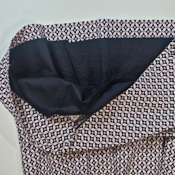 Brooks Brothers Dress Womens 2 Navy Blue Geometric Print Fit Flare Office Casual - Picture 7 of 11